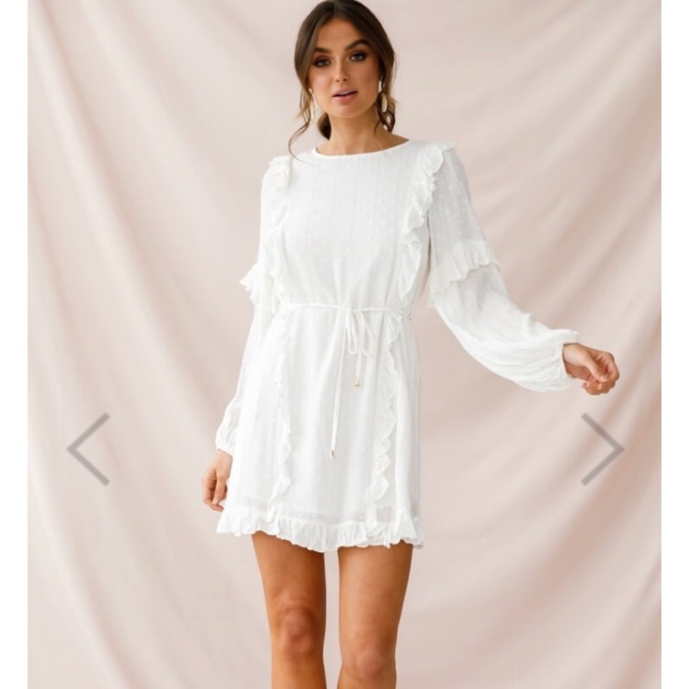 NWT Selfie Leslie Maiden Long Sleeve Frill Dress